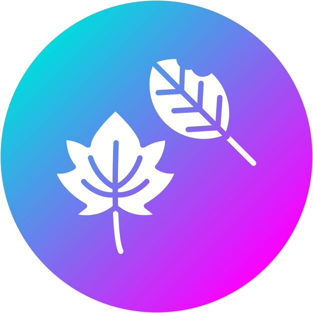 El icono vectorial de hojas secas se puede usar para el conjunto de iconos de Halloween