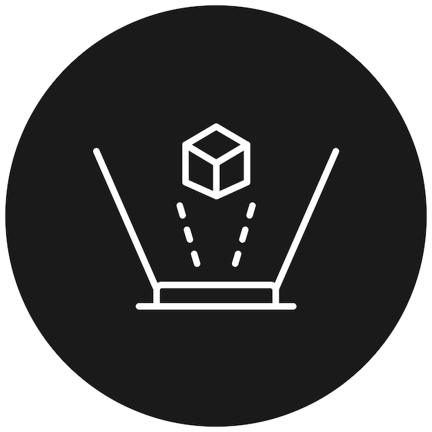 El icono vectorial holográfico se puede utilizar para el conjunto de iconos de realidad virtual