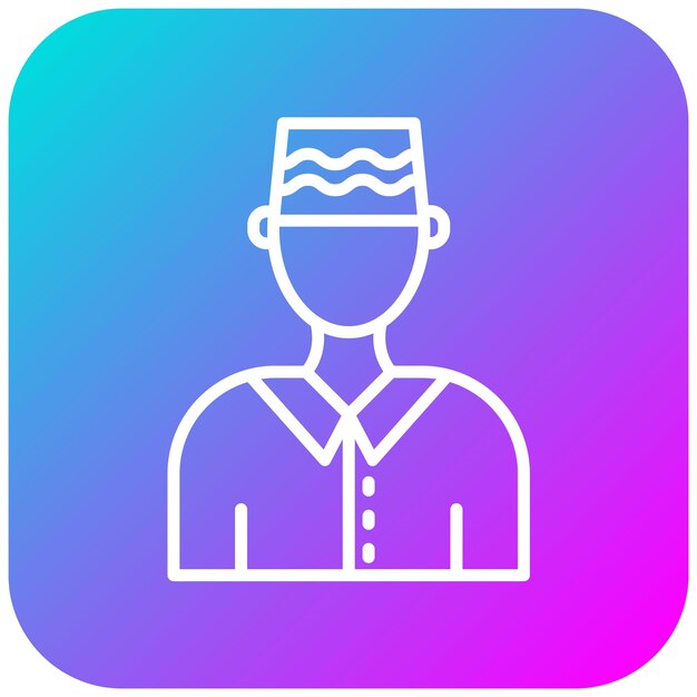 El icono vectorial del hombre musulmán se puede usar para el conjunto de iconos de Ramadán
