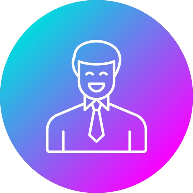 El icono vectorial del hombre sonriente se puede usar para el conjunto de iconos de cuidado dental