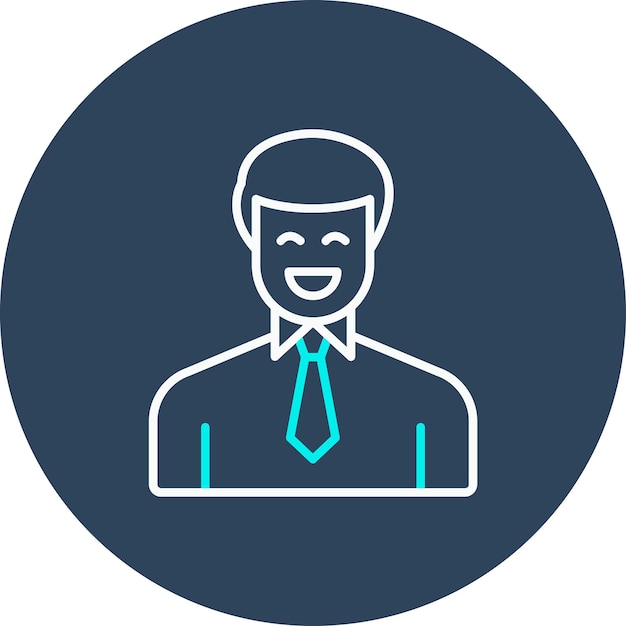 El icono vectorial del hombre sonriente se puede usar para el conjunto de iconos de cuidado dental