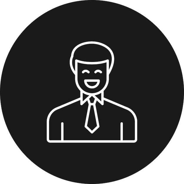 El icono vectorial del hombre sonriente se puede usar para el conjunto de iconos de cuidado dental