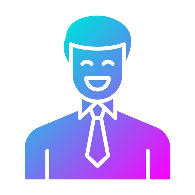 El icono vectorial del hombre sonriente se puede usar para el conjunto de iconos de cuidado dental