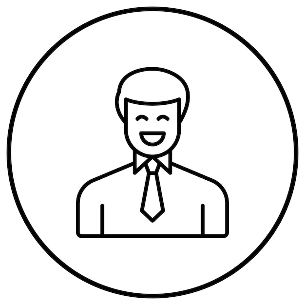 El icono vectorial del hombre sonriente se puede usar para el conjunto de iconos de cuidado dental