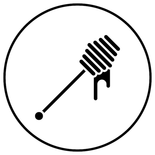 El icono vectorial de Honey Dipper se puede usar para el conjunto de iconos de la mañana y el desayuno