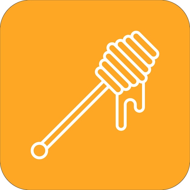 El icono vectorial de Honey Dipper se puede usar para el conjunto de iconos de la mañana y el desayuno