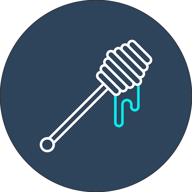 El icono vectorial de Honey Dipper se puede usar para el conjunto de iconos de la mañana y el desayuno