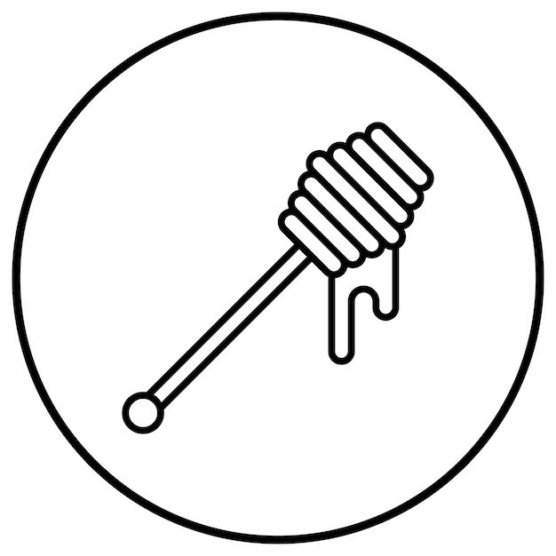 El icono vectorial de Honey Dipper se puede usar para el conjunto de iconos de la mañana y el desayuno