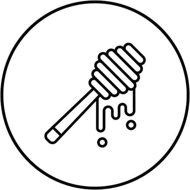 El icono vectorial de Honey Stick se puede usar para el conjunto de iconos de dulces y caramelos