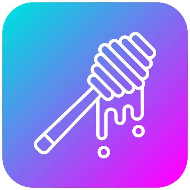 El icono vectorial de Honey Stick se puede usar para el conjunto de iconos de dulces y caramelos