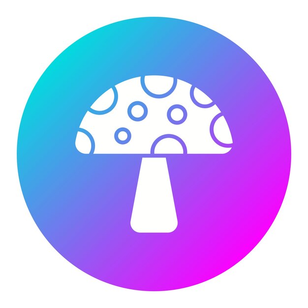 El icono vectorial del hongo de primavera se puede usar para el conjunto de iconos de primavera