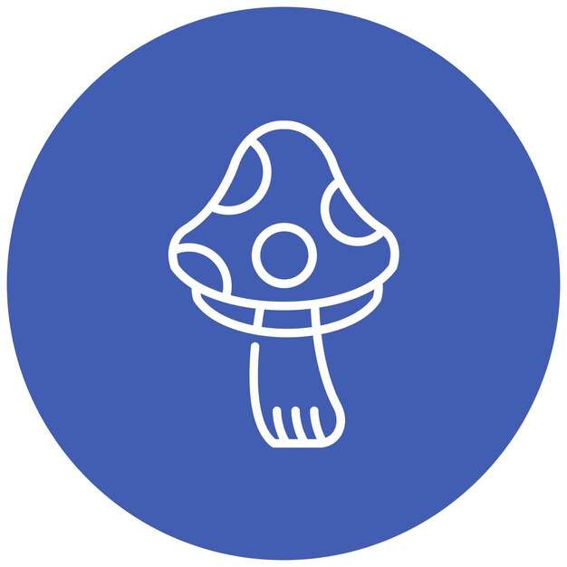 El icono vectorial del hongo se puede usar para el conjunto de iconos de cuento de hadas