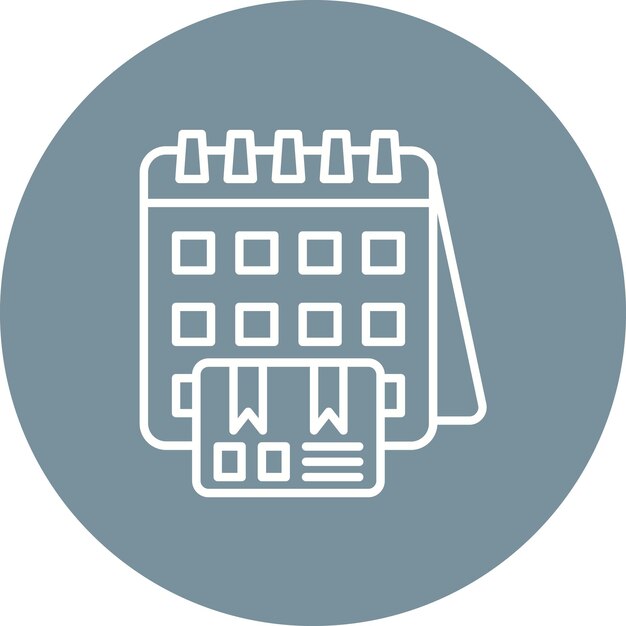 El icono vectorial del horario de entrega se puede utilizar para el conjunto de iconos de entrega y logística