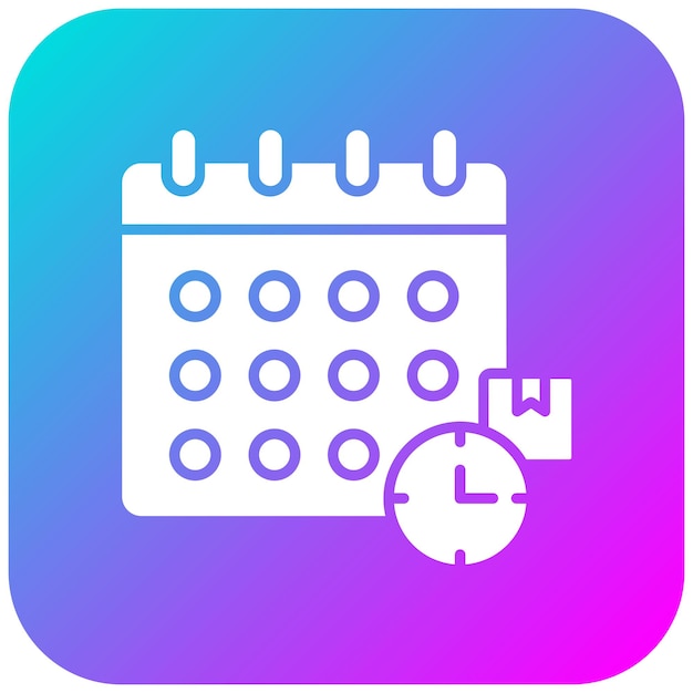El icono vectorial del horario de entrega se puede utilizar para el conjunto de iconos de entrega y logística
