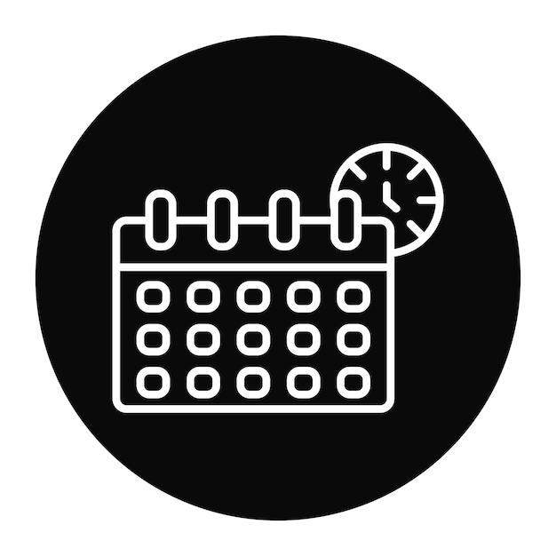 El icono vectorial de horario flexible se puede utilizar para el conjunto de iconos de negocios basados en el hogar