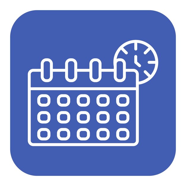 El icono vectorial de horario flexible se puede utilizar para el conjunto de iconos de negocios basados en el hogar
