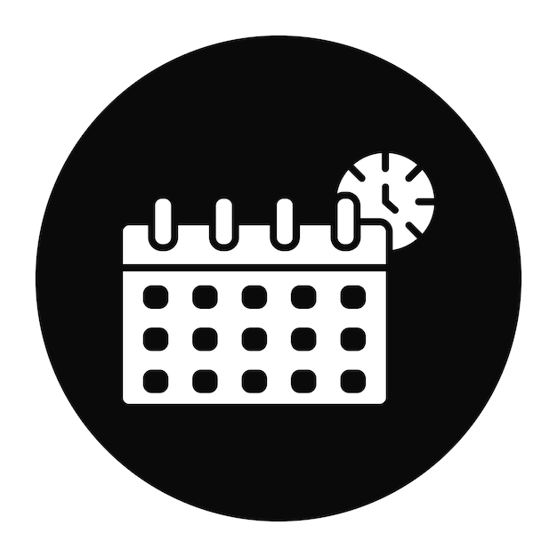 El icono vectorial de horario flexible se puede utilizar para el conjunto de iconos de negocios basados en el hogar