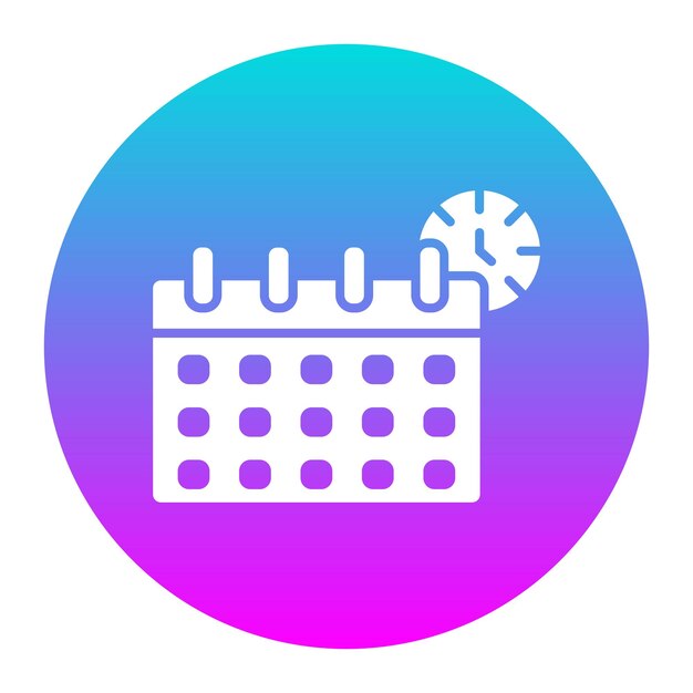 El icono vectorial de horario flexible se puede utilizar para el conjunto de iconos de negocios basados en el hogar