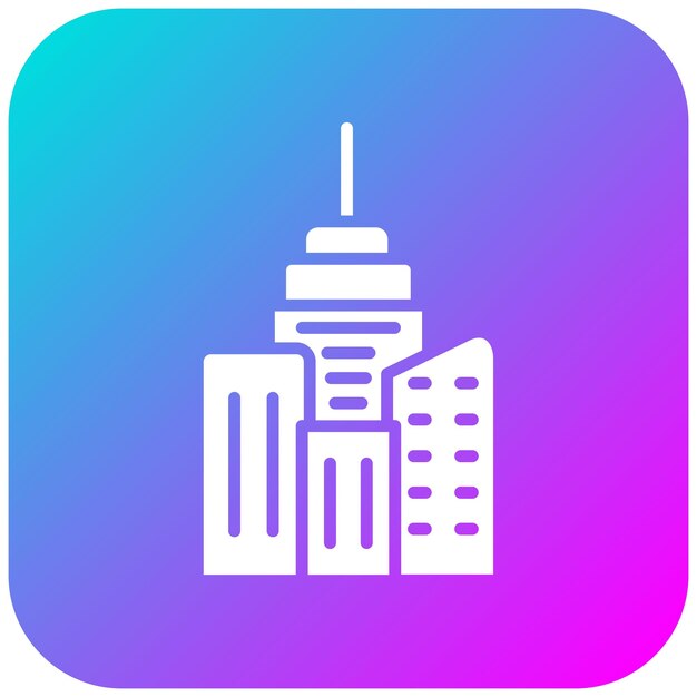 El icono vectorial del horizonte se puede usar para el iconset de Dubai