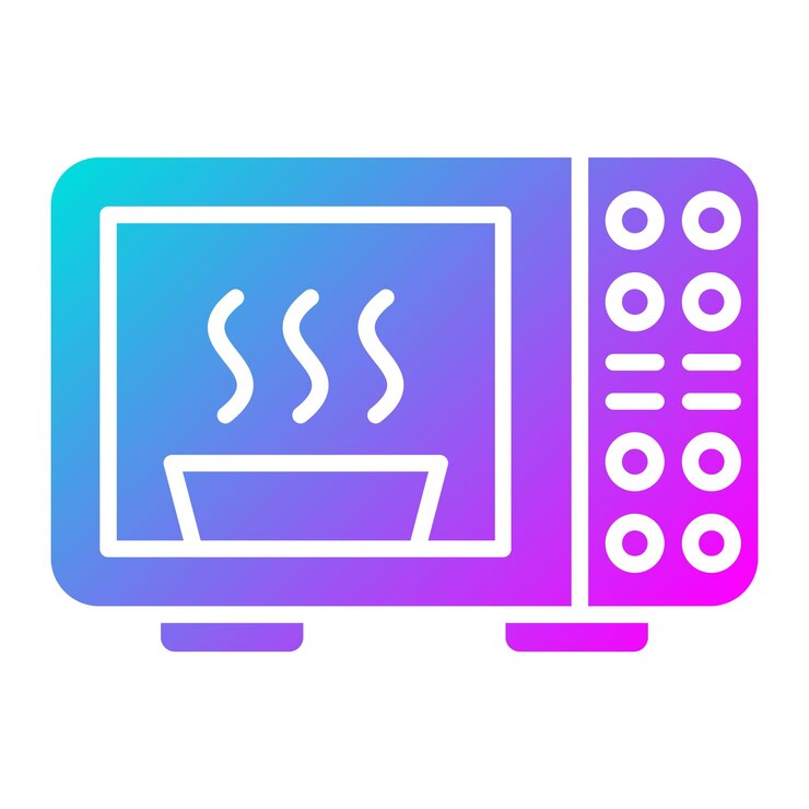 Vector el icono vectorial del horno de microondas se puede utilizar para el conjunto de iconos de artículos para el hogar