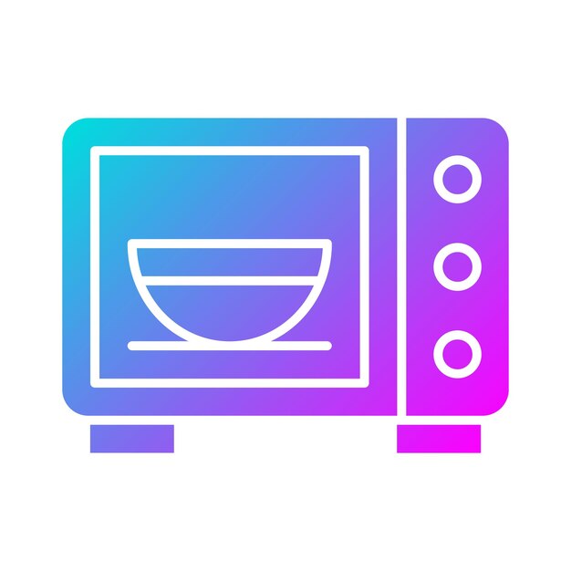 El icono vectorial del horno de microondas se puede utilizar para el conjunto de iconos de panadería