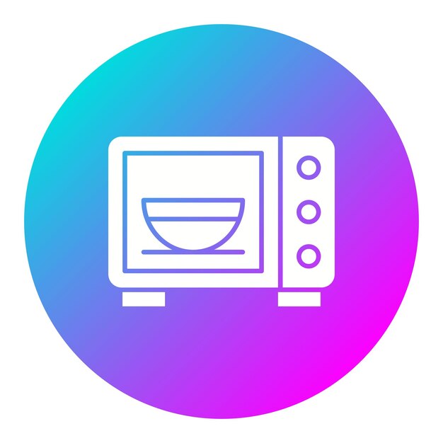 El icono vectorial del horno de microondas se puede utilizar para el conjunto de iconos de panadería