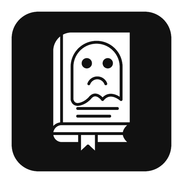 El icono vectorial de horror literario se puede usar para el conjunto de iconos de literatura