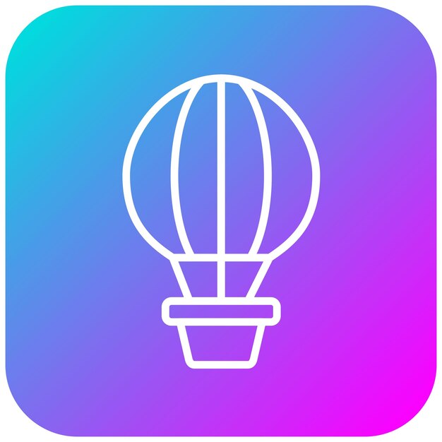 El icono vectorial de Hot Air Balloon se puede usar para el conjunto de iconos de Dubai