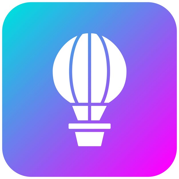 El icono vectorial de Hot Air Balloon se puede usar para el conjunto de iconos de Dubai