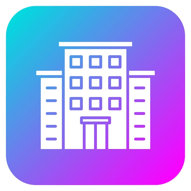 El icono vectorial del hotel se puede utilizar para el conjunto de iconos de gestión del hotel