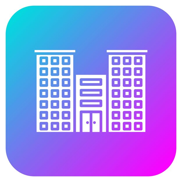 El icono vectorial de hoteles de lujo se puede utilizar para el conjunto de iconos de gestión de hoteles