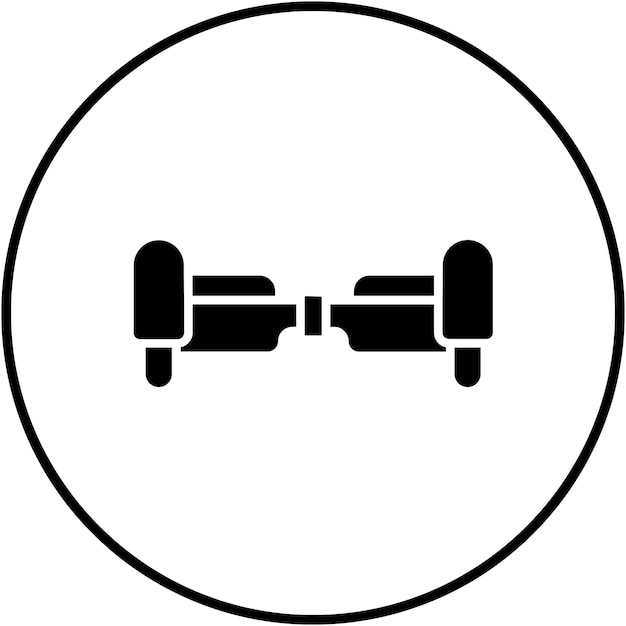 El icono vectorial del hoverboard se puede usar para el conjunto de iconos de Smart City