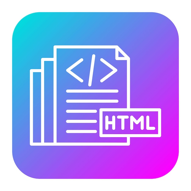 El icono vectorial HTML se puede usar para el conjunto de iconos sin código