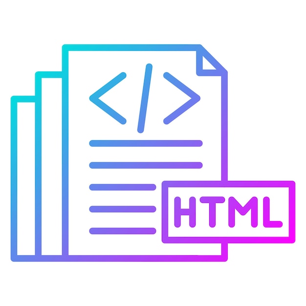 El icono vectorial HTML se puede usar para el conjunto de iconos sin código