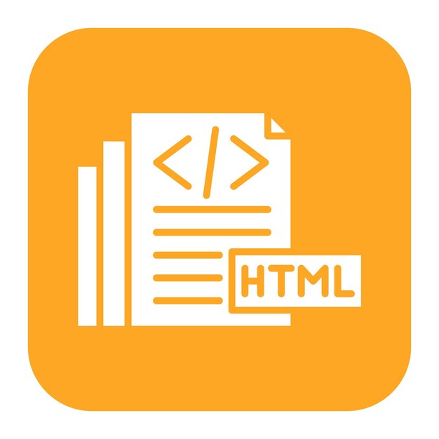 El icono vectorial HTML se puede usar para el conjunto de iconos sin código