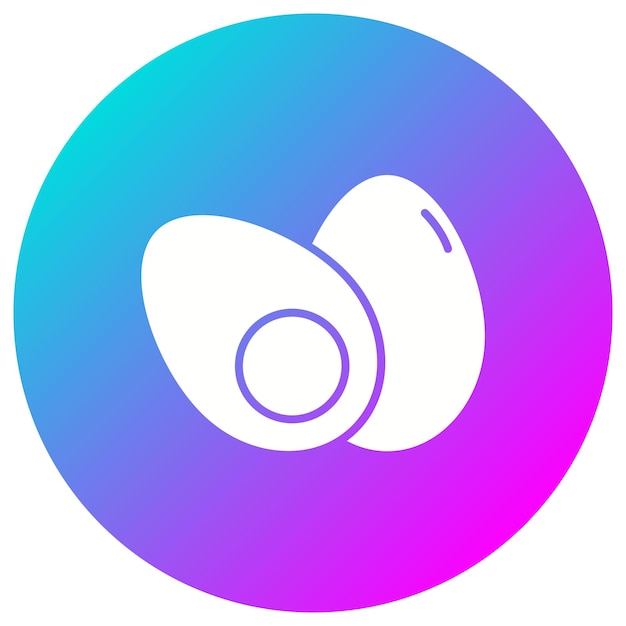 El icono vectorial de huevo cocido se puede usar para el conjunto de iconos de la mañana y el desayuno