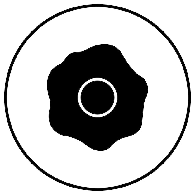 El icono vectorial de huevo frito se puede usar para el conjunto de iconos de mañana y desayuno