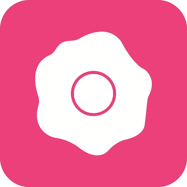 El icono vectorial de huevo frito se puede usar para el conjunto de iconos de mañana y desayuno