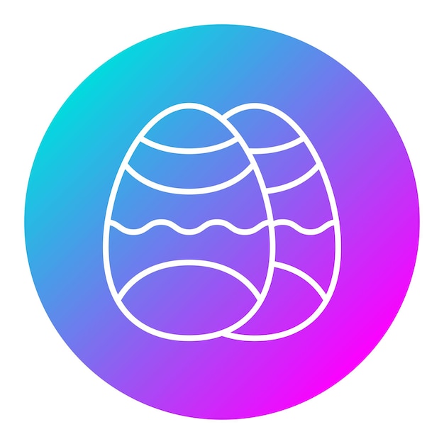 El icono vectorial de huevos se puede usar para el conjunto de iconos de primavera