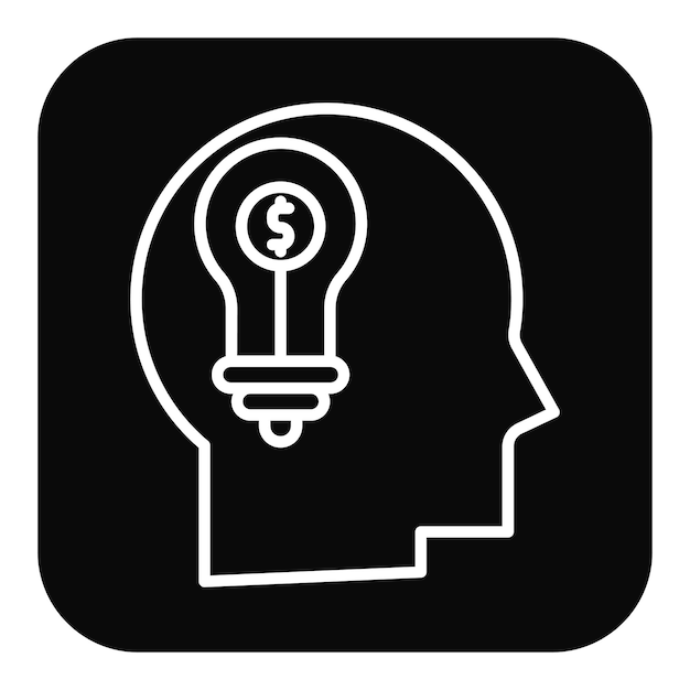 El icono vectorial de ideas se puede utilizar para el conjunto de iconos de negocios basados en el hogar