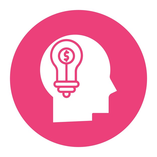 El icono vectorial de ideas se puede utilizar para el conjunto de iconos de negocios basados en el hogar
