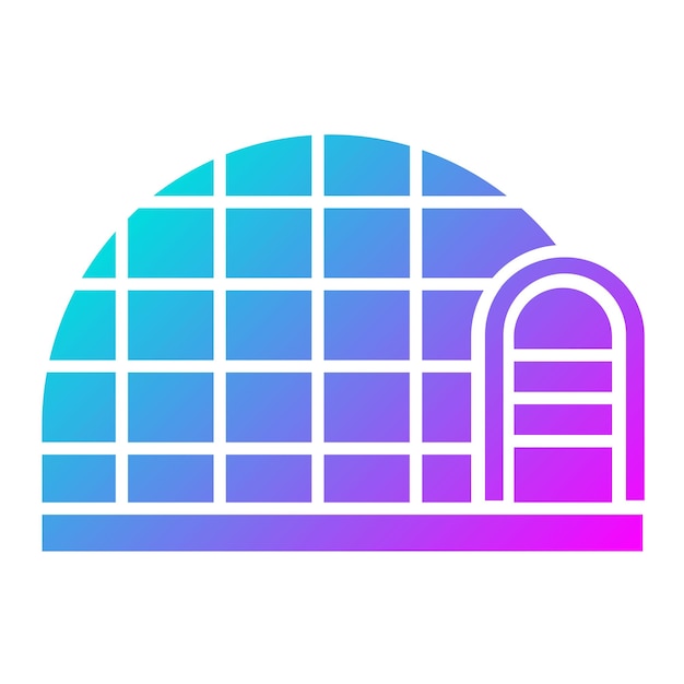 El icono vectorial de Igloo Landscape se puede usar para el conjunto de iconos de Landscapes