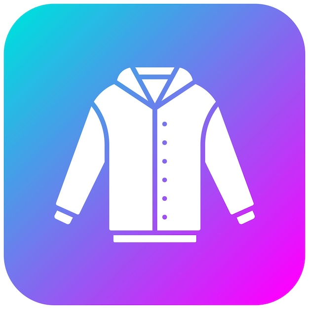 El icono vectorial del impermeable se puede usar para el conjunto de iconos de otoño