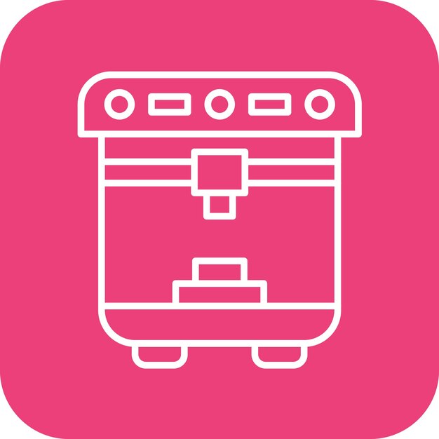 El icono vectorial de la impresora 3D se puede utilizar para el conjunto de iconos de tecnología