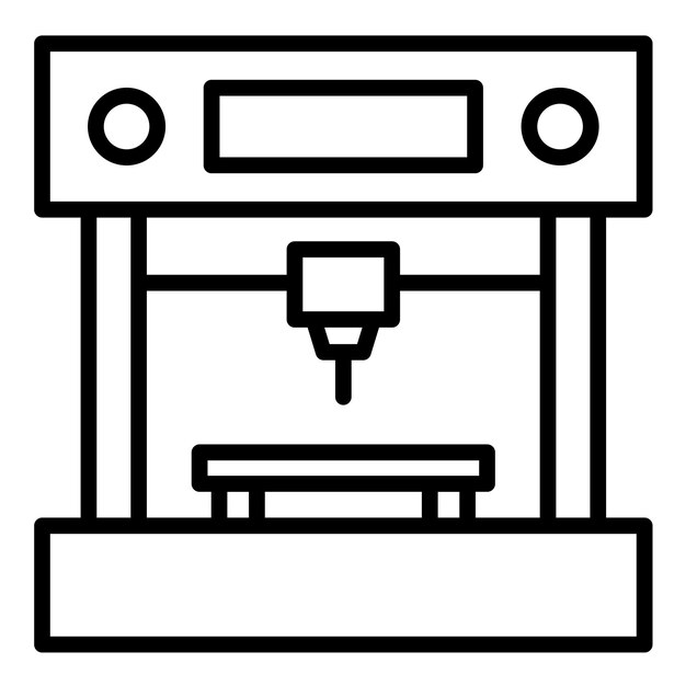 El icono vectorial de la impresora 3D se puede utilizar para imprimir un conjunto de iconos
