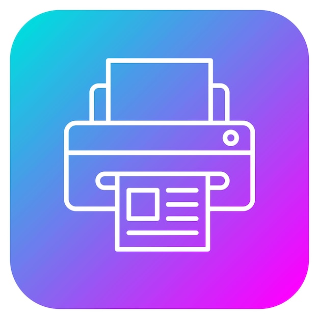 El icono vectorial de la impresora se puede utilizar para el conjunto de iconos de computadora y hardware