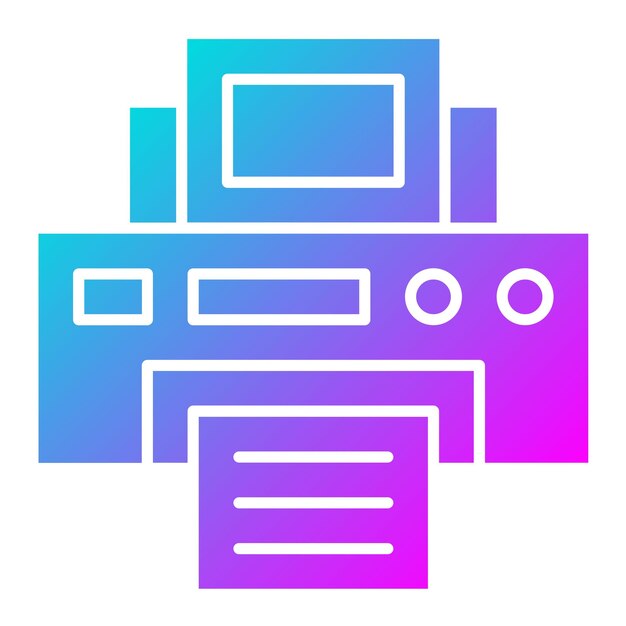 El icono vectorial de la impresora se puede utilizar para el conjunto de iconos de fotografía