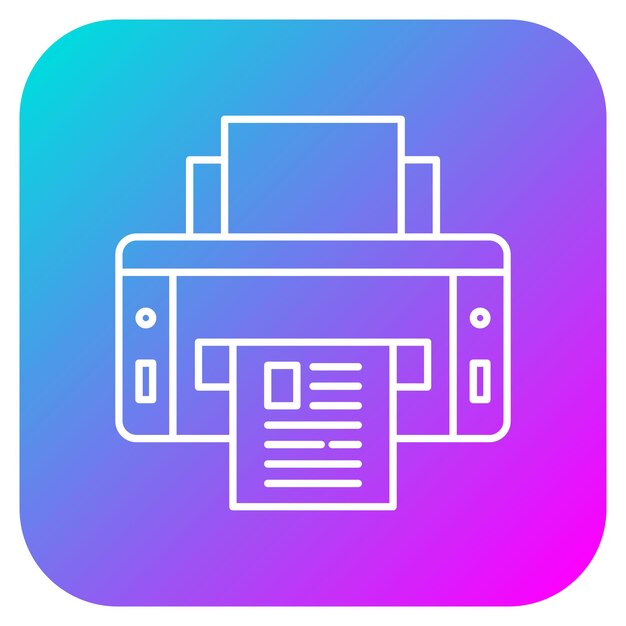 El icono vectorial de la impresora se puede utilizar para el conjunto de iconos de noticias y medios