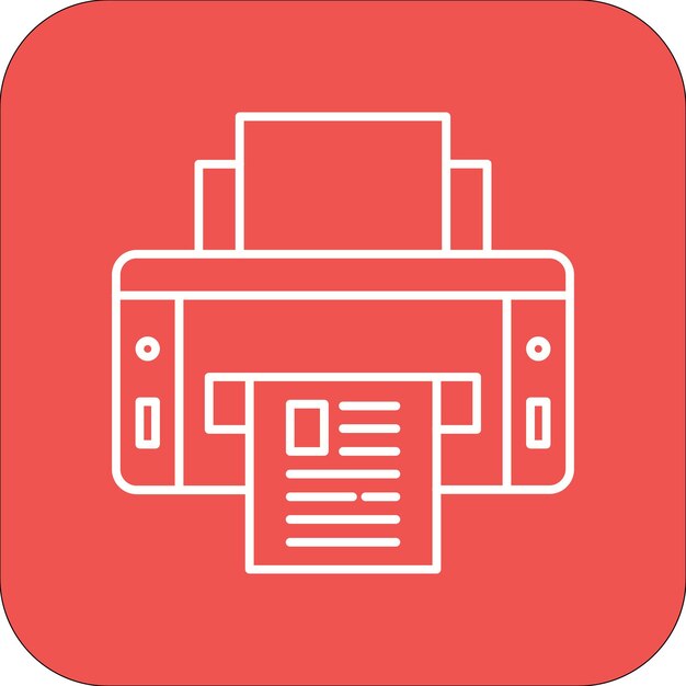 El icono vectorial de la impresora se puede utilizar para el conjunto de iconos de noticias y medios