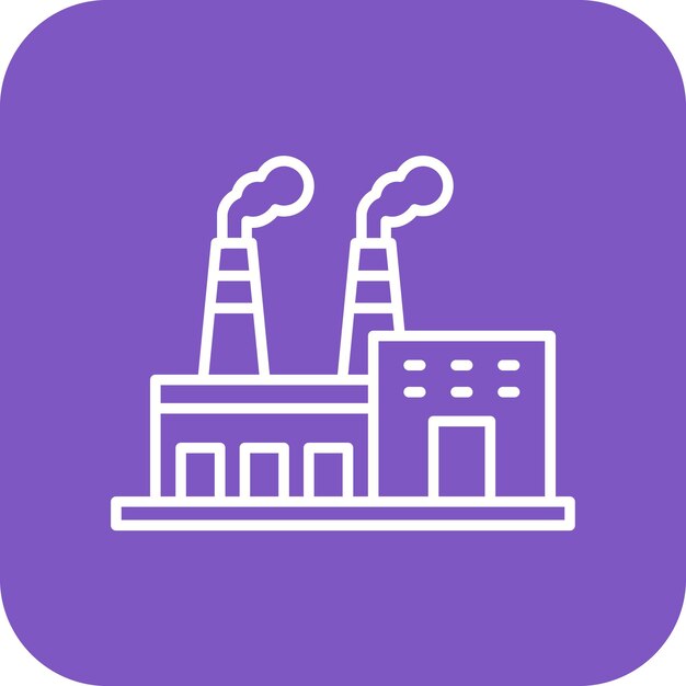 El icono vectorial de la industria se puede utilizar para el conjunto de iconos de Smart City